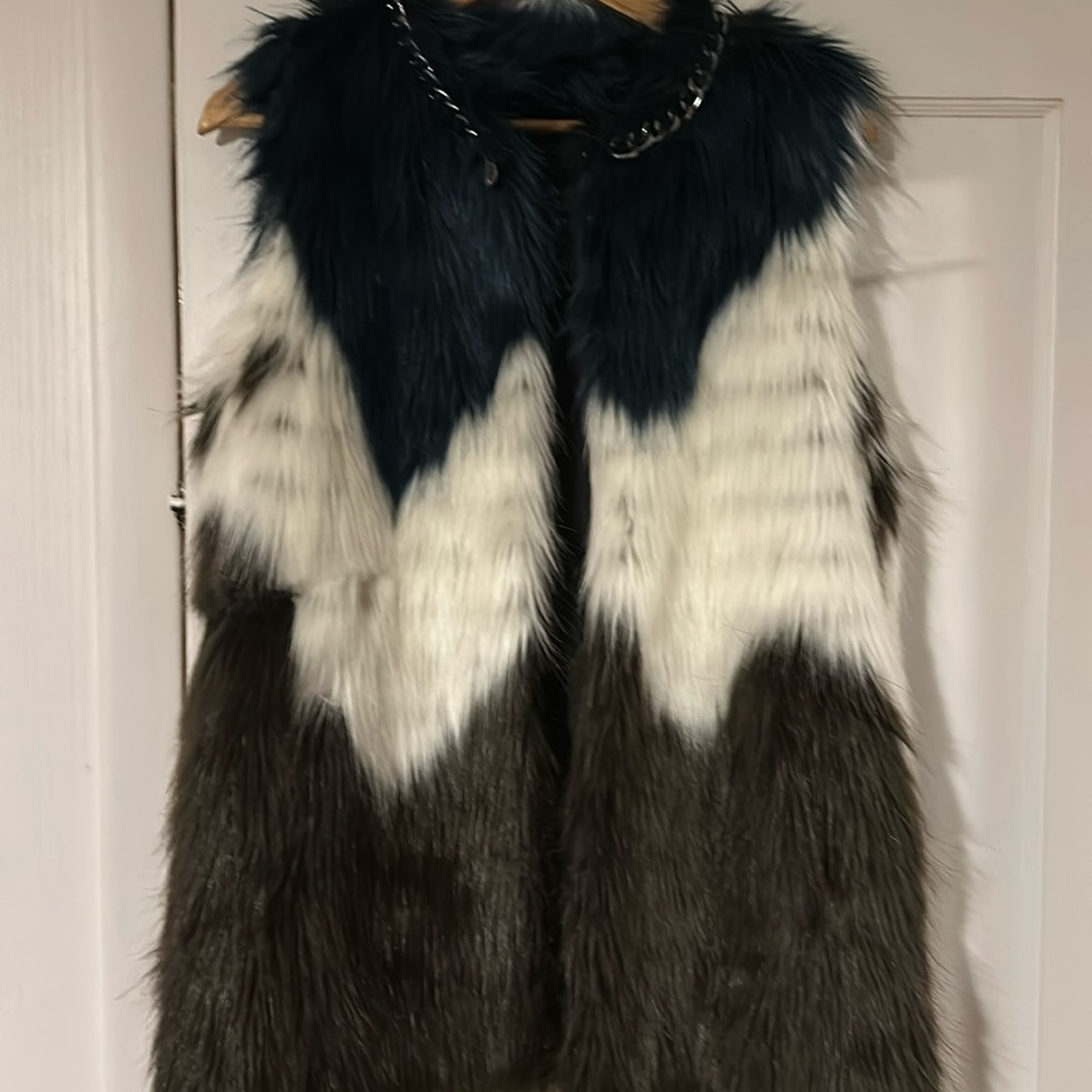 Multi Color Faux Fur Vest